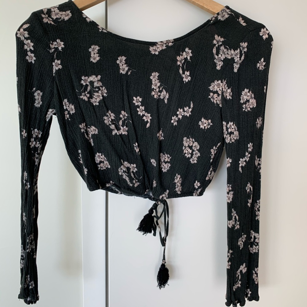 Emerald Floral Crop Top